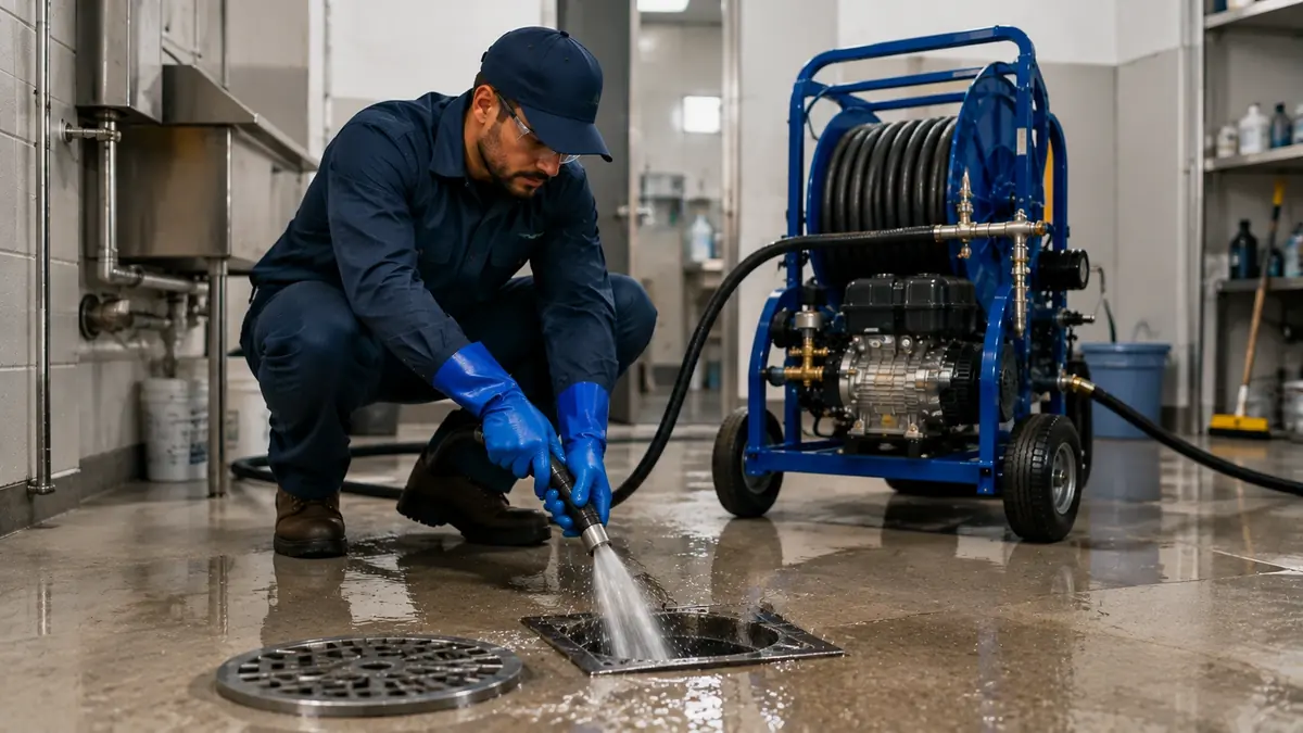 Floor Drain Hydro Jet Cleaning in San Marcos