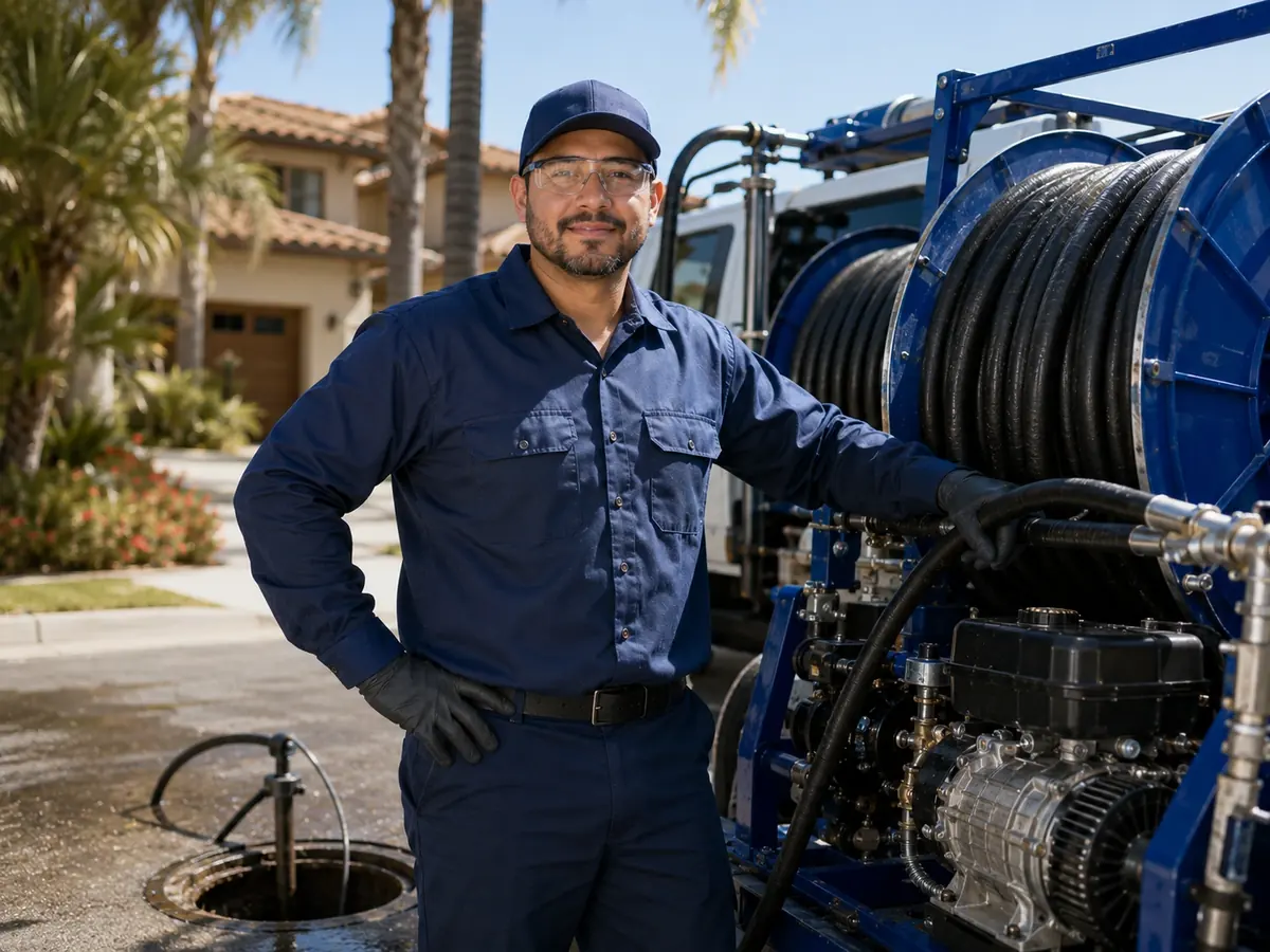 Hydro jet sewer cleaning in San Marcos