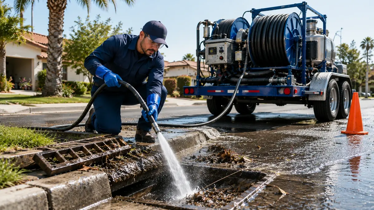 Storm Drain Hydro Jet Cleaning in San Marcos