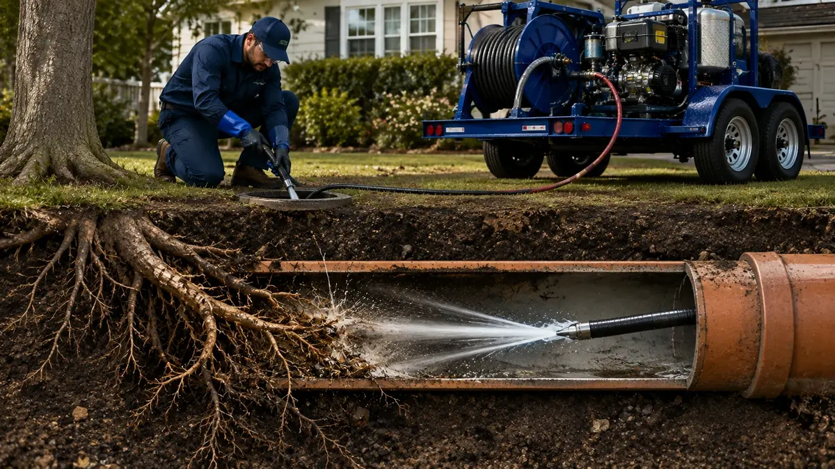 Tree Root Removal with Hydro Jetting in San Marcos